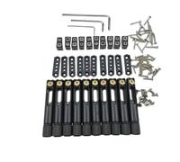 Chevalet De Guitare Pont De Guitare Basse Sans Tête | Pont En Éventail En Laiton Sans Tête Pour Basse Électrique, Pont Pour Basse 4/5/6 Cordes(10 Strings Bass)