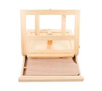 Chevalet de Peinture en Bois Pliable avec Tiroir, Portable, Vert | Support de Table pour Photos Encadrées et Tableaux, Léger, Format Compact, Usage Intérieur, Style Discret