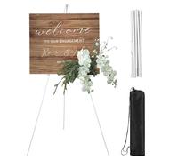 Chevalet de Peinture Mariage Support Métal Réglable et Pliable 160cm Portable pour Affiches et Peinture (Blanc)