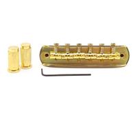Chevalet de rechange pour guitare Jazz Master - Réglable - Filetage - 6 cordes - Doré