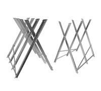 Chevalet de Sciage avec 3/4 Supports de Bois Dentelés PliableChevalet de sciage, Pliable, Charge maximale 150 kg, Acier, pour Couper Le Bois, argenté (84 * 80 * 80cm (trois colonnes))