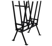 Chevalet de sciage en acier pliable et réglable en hauteur, charge jusqu'à 400 kg, tréteau de sciage en bois pour forêt et jardin, revêtu par pulvérisation, noir