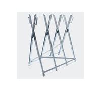 Chevalet de sciage galvanisé réglable avec poignées porte bûche 80 x 80 cm