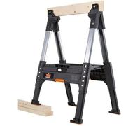 Keter – Tréteau extensible Lumber Jack Roc Pro Gear – Réglable, pliable, 1360 kg – Noir