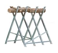Chevalet de Sciage Pliable en Acier - Porte Bûches Robuste - Supporte Jusqu'à 150 kg