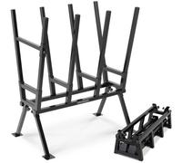 Gardebruk® Chevalet de sciage Bois 77x50x105cm Max. 400kg étrier de Blocage réglable en Hauteur Acier chevalet démontable tréteau tronçonneuse