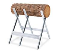 Chevalet de sciage - RELAXDAYS - Pliable - Acier galvanisé - H81 x L75,5 x P81 cm - Charge max 150 kg