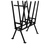 Chevalet de scie pliable en acier - Château de sciage en bois robuste avec une charge de 400 kg - Support en bois revêtu par pulvérisation pour forêt et atelier
