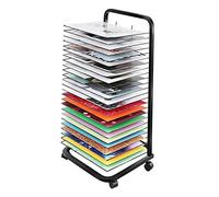 Chevalet de séchage à l'air Libre, séchoir à roulettes pour salles de art, étagère Mobile à 35 Niveaux pour peintures et sérigraphies