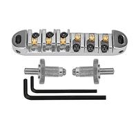 Chevalet de selle à rouleau O-Matic et clé Allen avec goujons de rechange pour guitare électrique LP 6 cordes Chevalet O-matic avec goujons Clé Allen Selle à rouleau Noir Or Argent