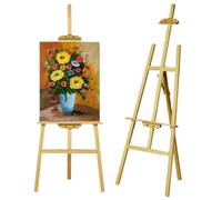 Chevalet de Studio Réglable de 150cm pour affichage en toile, Chevalet Peinture en Bois Chevalet d'atelier pour artistes, artisanat, affichag