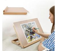 Chevalet de table A3 d'artiste en bois de hêtre massif, chevalet de bureau d'angle réglable, chevalet d'art portable, pliable, planche à dessin et croquis pour adultes