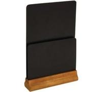 Olympia Chevalet de table ardoise double face, dimensions : 325 (H) x 210 (L) x 55 (P) mm, comprend 2 tableaux noirs avec support en pin, GJ096