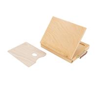 ECD Germany Chevalet de table en bois 33,5 x 26 cm avec tiroir, palette et compartiment