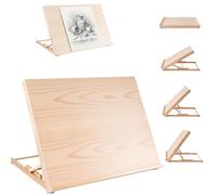 Chevalet de table en bois A2 - 65 x 51 cm - Réglable - Pliable - Portable - Support en toile - Chevalet de table - Tableau à dessin pour peinture et artisanat