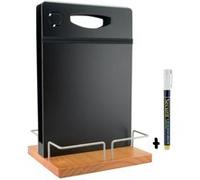Chevalet de table incluant place de rangement pour carte menus, tasse ou autres Livré avec 1 feutre craie gratuit Securit G