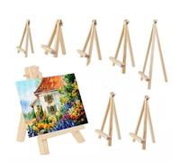 Chevalet de Table,Mini Chevalet Bois Lot de 3 mini chevalets pliables en bois for peinture et croquis, petit support triangulaire portable for présentoir, support de bureau pliable, trépied(20x30CM)
