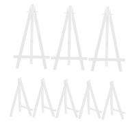 Chevalet de Table Miniature Blanc en Plastique Lot de 10 pour Exposition | Plastique Léger et Pliable, Format Compact pour Décorations et Salons, Usage Stable au Quotidien