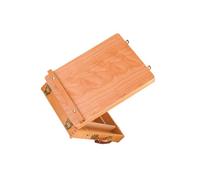 Chevalet de table réglable en bois avec boîte de rangement, parfait pour le dessin et les fournitures artistiques, idéal pour les artistes et les amateurs.
