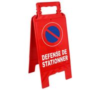 Chevalet d'interdiction rectangulaire ''Défense de stationner'' 600 x 275 mm NOVAP 4291109