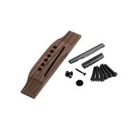 Chevalet en bois à 6 cordes pour guitare acoustique avec 6 broches de chevalet, ensemble de roses en bois pour gaucher