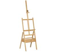 Chevalet en bois sur pied - Vinsetto - tiroir intégré, portable et réglable - hauteur réglable jusqu'à 92 cm - coloris naturel