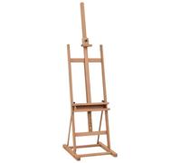 Vinsetto Chevalet en bois hauteur réglable 171-230cm Chevalet Peinture pliable avec rangement inclinaison réglable 80° max. adapté pour l'art et mariage pour enfants et adultes bois naturel