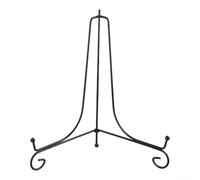 Chevalet en fer noir pour assiettes, cadres photo et œuvres d'art - Support d'affichage classique avec finition givrée, support décoratif pour étagère de cuisine, 10,2 à 30,5 cm