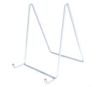 Chevalet en fer robuste pour tableaux d'affiches sur toile, support de présentation en acier stable, 13 x 9 x 15 cm (blanc)