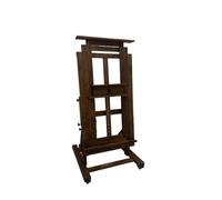 Chevalet en hêtre for bûches d'art, couleur noyer, multifonctionnel, plat, double usage, sol relevable, grand(Natural wood color)