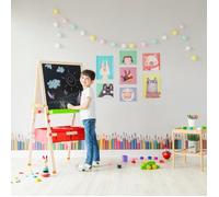 Teamson Kids Tableau évolutif chevalet Enfant en Bois Multifonction 3 en 1 avec Rangement Rouge Fille garçon Mixte TK-FB028R