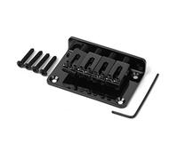 Chevalet fixe 4 cordes noir avec vis et clé pour guitare BASS Ukulélé à quatre cordes