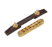 Chevalet fixe en palissandre plaqué or/argent for guitare archtop for jazz(Gold)