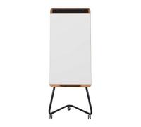 Chevalet laqué mobile 70 x 100 cm Ace Bi-Office Structure en Bois et Métal Anthracite
