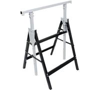 Chevalet métallique - Fabriqué en acier, hauteur réglable de 81 à 120 cm, supporte jusqu'à 150 kg, idéal pour les travaux lourds. *