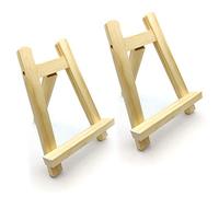 Chevalet peintre bois 2 pièces 20x5cm support table dessin loisirs créatifs | Petit chevalet de table en bois, support pour calendrier et tableaux, adapté pour peinture, dessin et loisirs artistiques