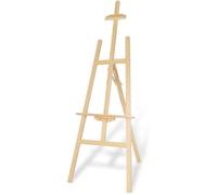 Chevalet pliable en bois pour artistes - Support d'art portable et réglable pour peinture, dessin et affichage (150 cm) (noir, 105 cm)