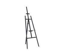 Chevalet pliant en bois de pin avec cadre support arrière for peinture à l'huile(Black)