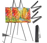 Chevalet Pliant Trépied Portable Réglable,Chevalet de Sol Portable Pliable,Support Chevalet Pliable pour Mariage,Salons,Présentations,Affiches,Présentoirs D'art,38-169cm (Noir 2PCS)