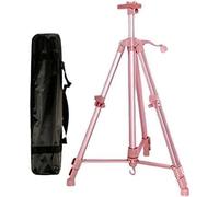 Chevalet portable en aluminium - Support pliable rétractable pour artistes - Design triangulaire léger et compact - Idéal pour les croquis et la peinture
