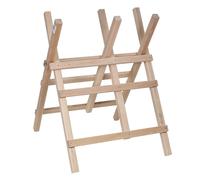 Chevalet porte buche RIBIMEX en bois 3 branches