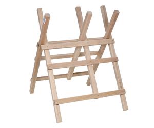 Chevalet porte buche RIBIMEX en bois 3 branches
