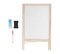 Chevalet pour Enfants, Grand Chevalet en Bois Double Face 25x40cm, Structure en Peuplier, Tableau Magnétique et Tableau Noir pour les Tout-petits, Jardin D'enfants