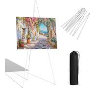 Chevalet pour panneau de mariage, chevalet réglable en métal de 160 cm pour affichage, chevalet pliable portable pour mariage, présentation, arts, affiche avec sacs portables, supporte 2,3 kg -