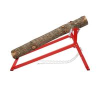 Chevalet pour tronçonneuse jusqu'à 300 kg, tréteau en bois avec support de | Béquilles pliables en acier, support de tronçonneuse pour couper le bois de chauffage, le travail du bois et fixation sûre du