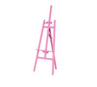 Chevalet réglable en bois avec cadre en A, chevalet d'art pliable en pin pour enfants et artistes, chevalet de studio multifonction, rose, hauteur 1,75 cm