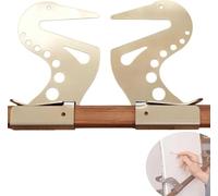 Chevalet réglable pour repose-main, pont maigre en métal, pont de support de main d'artiste avec design autobloquant, support de poignet en hauteur et angle pour croquis, dessin et peinture (1 pièce)
