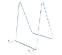 Chevalet robuste en fer pour photos d'art et signalisation - Avec base stable pour la maison et le bureau comme support d'assiette ou support de livre (blanc)