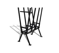 Chevalet Sciage Revêtu Poudre Support Chevalet à Bûche Jardin Terrasse vidaXL