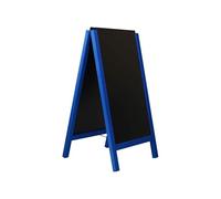 Chevalet stop trottoir avec 2 ardoises amovibles cadre bois bleu mer dimensions 117 x 60 cm
